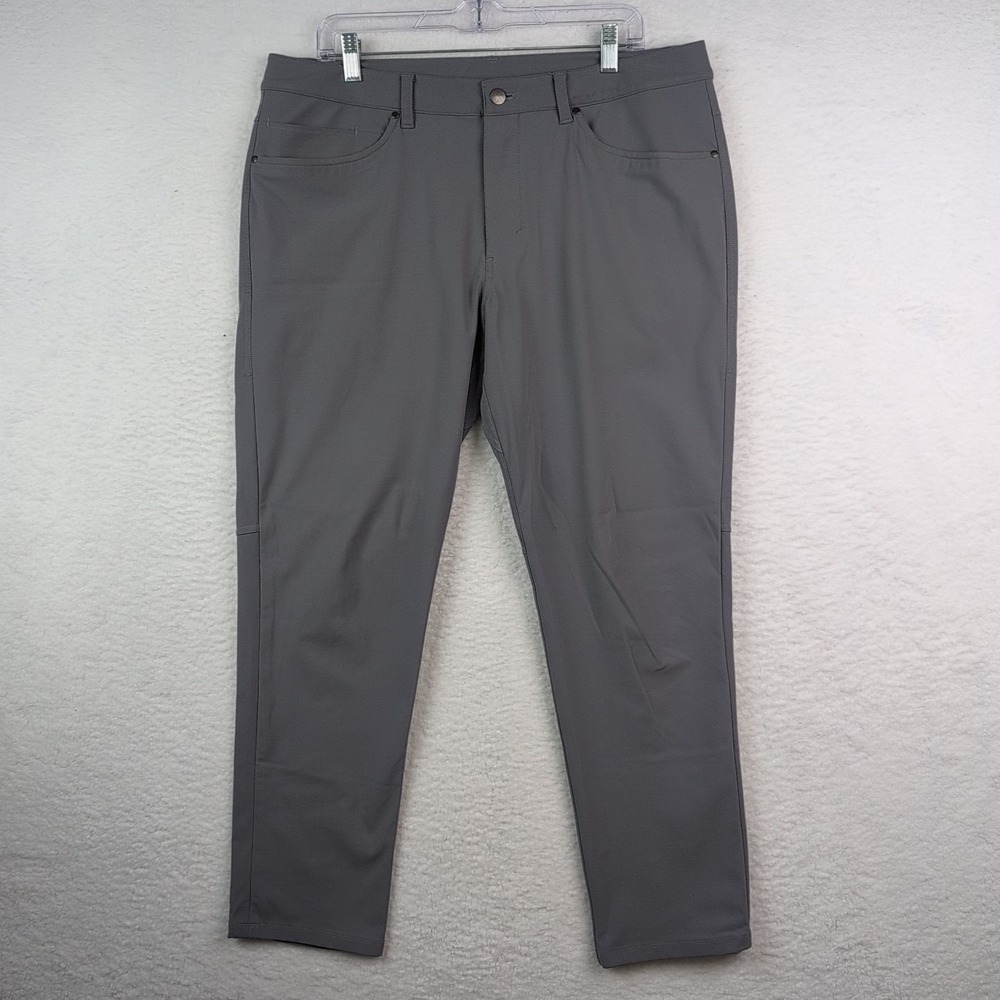 Lululemon ABC Pants Mens 36x28.5 Gray Slim Straight Performance Tech Golf Chino